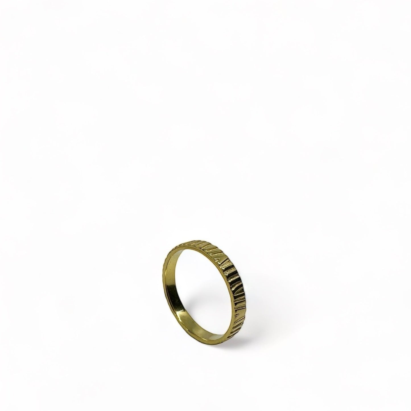 Gold plated band ring