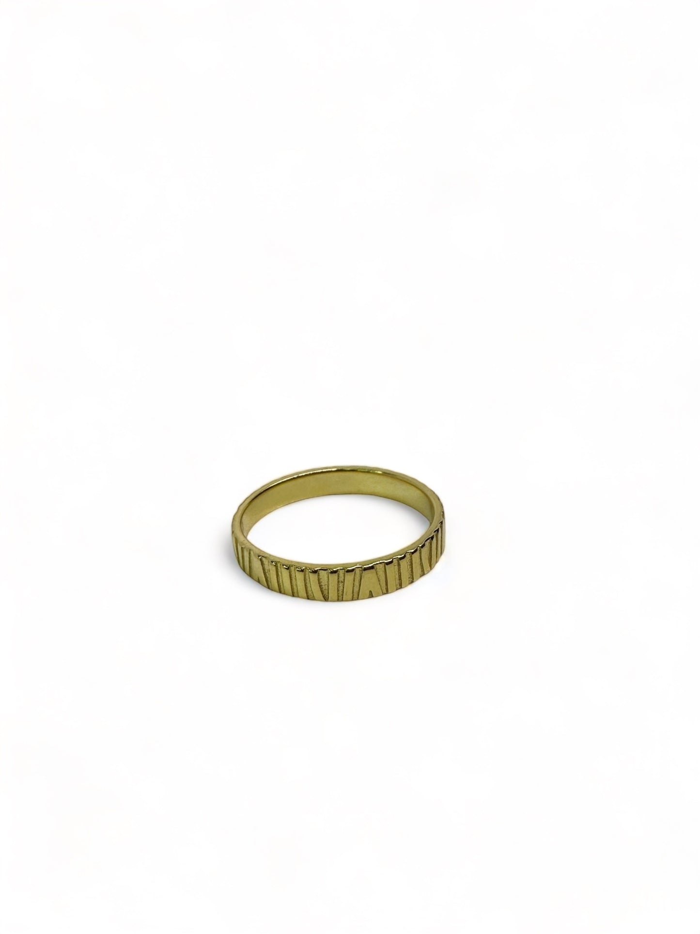 Gold plated band ring